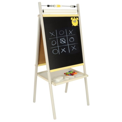 Drewniana tablica kredowa magnetyczna z liczydłem i rolką papieru 45 x 40 x 100 cm Drewniana tablica kredowa magnetyczna z liczydłem i rolką papieru 45 x 40 x 100 cm