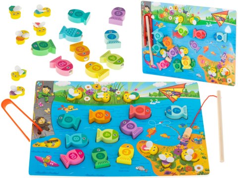 Gra drewniana Łowienie rybek i pszczółek Montessori 🐠🐝