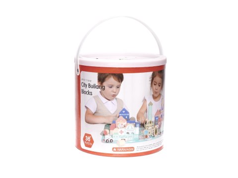 Klocki drewniane edukacyjne miasto puzzle 135 el. Klocki drewniane edukacyjne miasto puzzle 135 el.