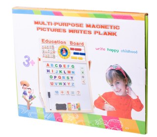 Dwustronna tablica magnetyczna z liczydłem i magnesami – edukacyjna zabawka