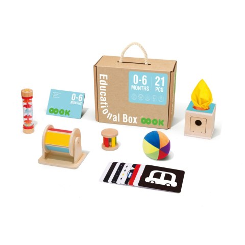 Drewniany edukacyjny box Montessori 6w1 – sensoryczna walizka dla niemowląt Drewniany edukacyjny box Montessori 6w1 – sensoryczna walizka dla niemowląt