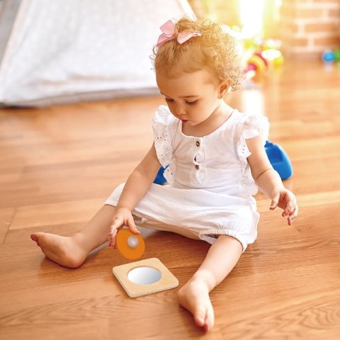 Drewniany edukacyjny box Montessori 5w1 – sensoryczna walizka dla niemowląt