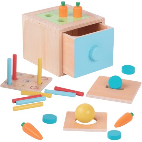 Drewniana szuflada edukacyjna – sorter Montessori, 26 elementów Drewniana szuflada edukacyjna – sorter Montessori, 26 elementów