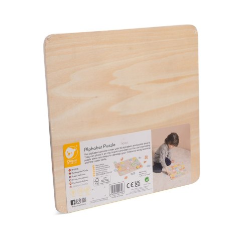 Drewniane puzzle Montessori – nauka alfabetu i słów, 27 el. Drewniane puzzle Montessori – nauka alfabetu i słów, 27 el.