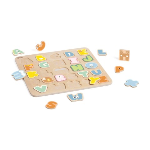 Drewniane puzzle Montessori – nauka alfabetu i słów, 27 el. Drewniane puzzle Montessori – nauka alfabetu i słów, 27 el.