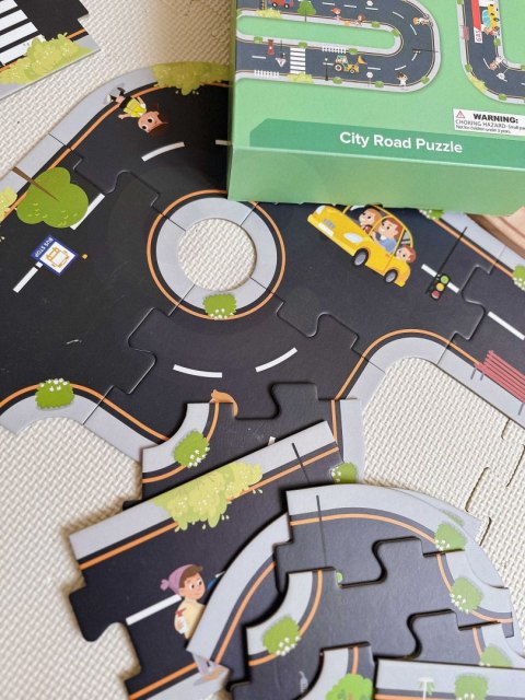 Droga puzzle dla dzieci – autostrada, makieta miasta 21 el. FSC Droga puzzle dla dzieci – autostrada, makieta miasta 21 el. FSC