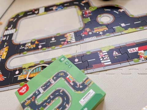 Droga puzzle dla dzieci – autostrada, makieta miasta 21 el. FSC Droga puzzle dla dzieci – autostrada, makieta miasta 21 el. FSC