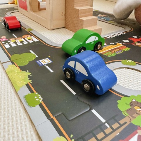 Droga puzzle dla dzieci – autostrada, makieta miasta 21 el. FSC Droga puzzle dla dzieci – autostrada, makieta miasta 21 el. FSC