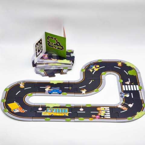 Droga puzzle dla dzieci – autostrada, makieta miasta 21 el. FSC Droga puzzle dla dzieci – autostrada, makieta miasta 21 el. FSC