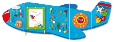 Drewniana tablica sensoryczno-manipulacyjna samolot XL – montaż na ścianę, Montessori, certyfikat FSC Drewniana tablica sensoryczno-manipulacyjna samolot XL – montaż na ścianę, Montessori, certyfikat FSC
