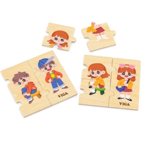 Drewniana Układanka Edukacyjna Dzieci Ubieranie Puzzle Drewniana Układanka Edukacyjna Dzieci Ubieranie Puzzle