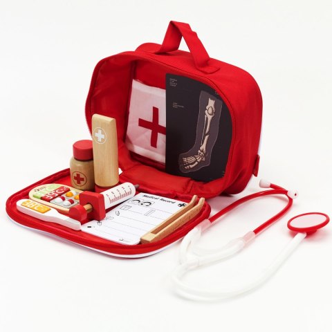 Drewniany Zestaw Walizka Małego Doktora Lekarza 19 el. Drewniany Zestaw Walizka Małego Doktora Lekarza 19 el.