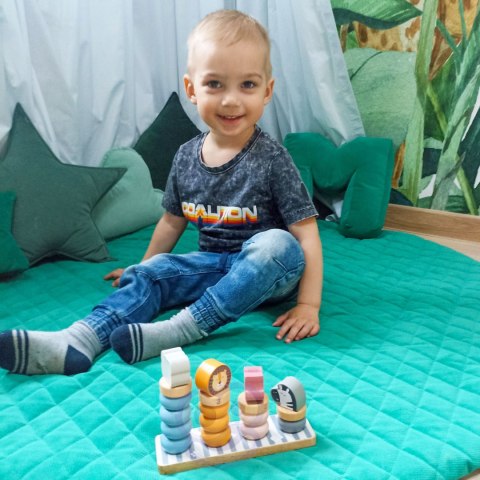 Drewniana układanka edukacyjna ze zwierzątkami Montessori Drewniana układanka edukacyjna ze zwierzątkami Montessori