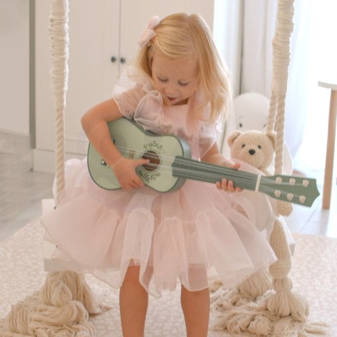 Drewniana gitara vintage dla dzieci 3+ – pierwszy instrument muzyczny dla małego artysty