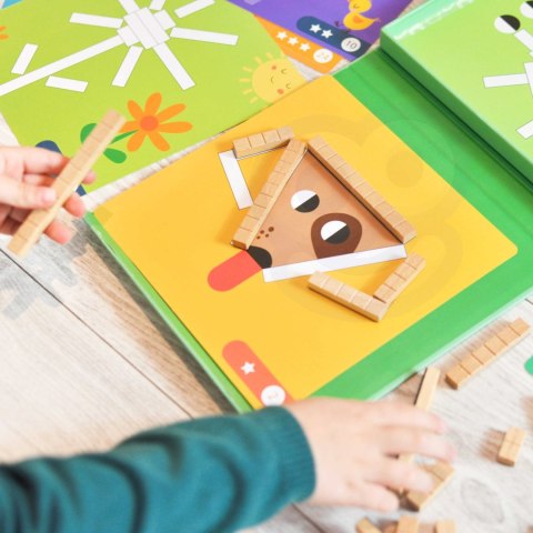Drewniana układanka magnetyczna – gra logiczna, 49 el. Drewniana układanka magnetyczna – gra logiczna, 49 el.