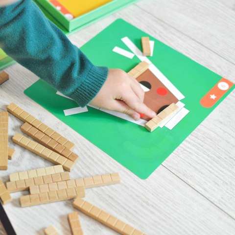 Drewniana układanka magnetyczna – gra logiczna, 49 el. Drewniana układanka magnetyczna – gra logiczna, 49 el.