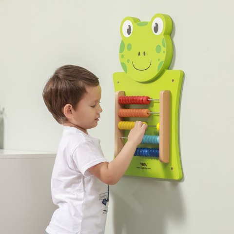 Drewniana Tablica Manipulacyjna Liczydło Żabka – nauka liczenia, Montessori, certyfikat FSC
