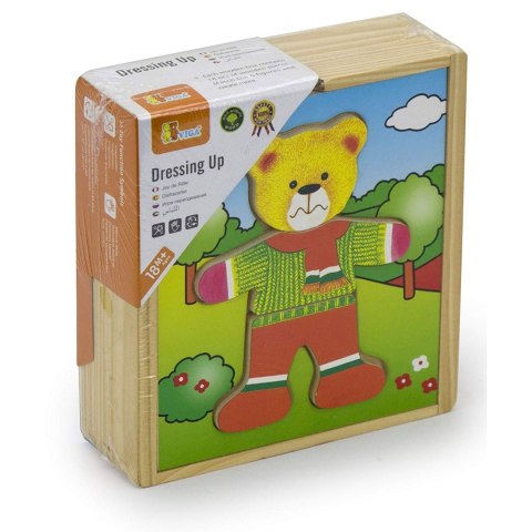 Drewniane puzzle układanka edukacyjna „Ubierz Misia – Chłopiec” Drewniane puzzle układanka edukacyjna „Ubierz Misia – Chłopiec”