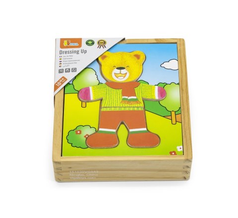 Drewniane puzzle układanka edukacyjna „Ubierz Misia – Chłopiec” Drewniane puzzle układanka edukacyjna „Ubierz Misia – Chłopiec”