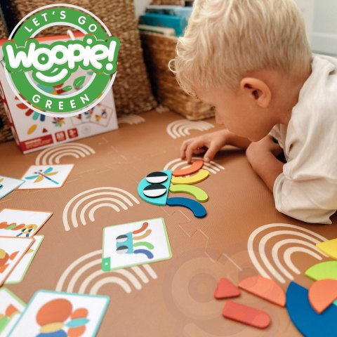 Drewniana układanka Montessori – 40 wzorów do odtworzenia, 55 elementów Drewniana układanka Montessori – 40 wzorów do odtworzenia, 55 elementów
