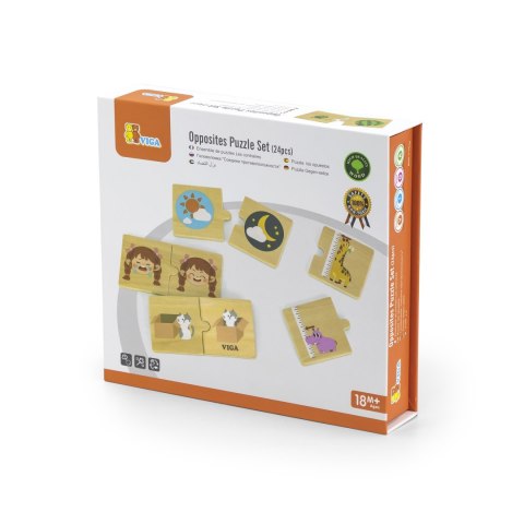 Drewniana Układanka Puzzle Przeciwieństwa