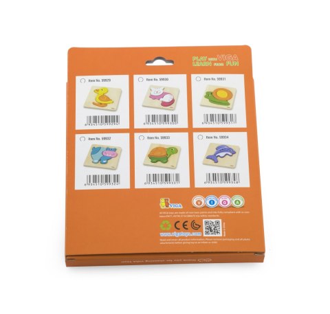 Drewniane pierwsze puzzle dla maluszka – hipopotam, 5 elementów Drewniane pierwsze puzzle dla maluszka – hipopotam, 5 elementów