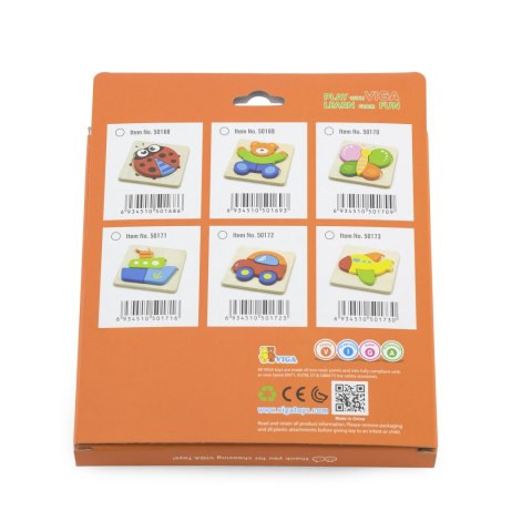 Drewniane pierwsze puzzle dla maluszka – samochód, 4 elementy Drewniane pierwsze puzzle dla maluszka – samochód, 4 elementy