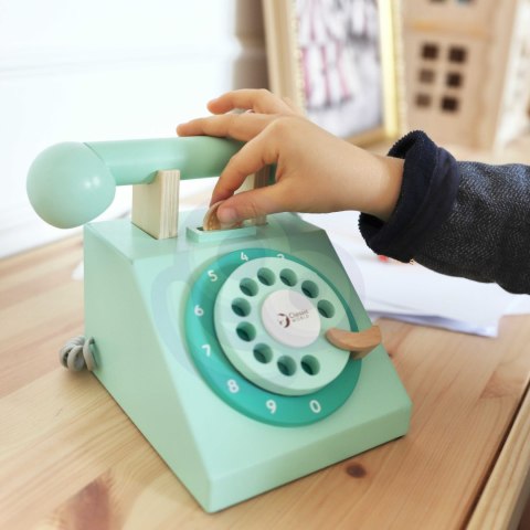 Drewniany Telefon Stacjonarny dla Dzieci – Styl Vintage