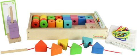 Drewniana nawlekanka Montessori – duży zestaw do sznurowania Drewniana nawlekanka Montessori – duży zestaw do sznurowania