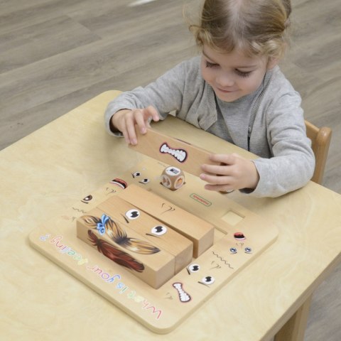 Drewniana gra edukacyjna Montessori – nauka emocji