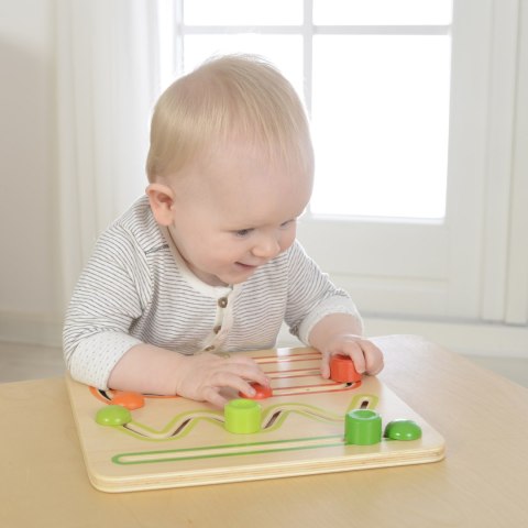 Drewniana tablica edukacyjna – gra przesuwna labirynt Montessori Drewniana tablica edukacyjna – gra przesuwna labirynt Montessori