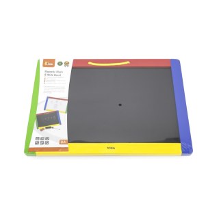 Drewniana Dwustronna Tablica Magnetyczna i Kredowa z Akcesoriami – Viga, Montessori