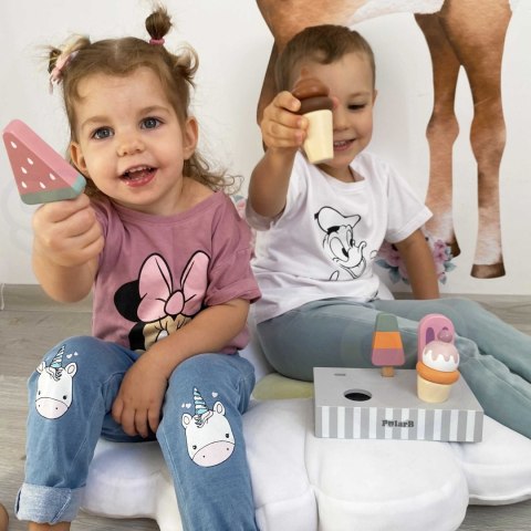 Drewniane lody na patyku ze stojakiem – 5 szt. PolarB