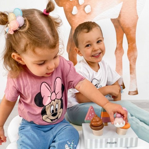 Drewniane lody na patyku ze stojakiem – 5 szt. PolarB