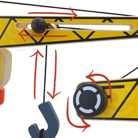 Drewniany Plac Budowy 5w1 – dźwig XXL i pojazdy budowlane, 13 elementów Drewniany Plac Budowy 5w1 – dźwig XXL i pojazdy budowlane, 13 elementów