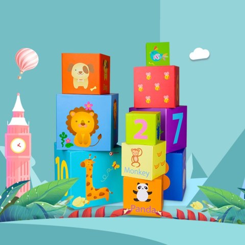 Magic Box – Edukacyjne Klocki Piramidka 10 el.