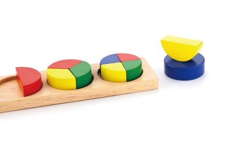 Drewniana Układanka Klocki Matematyczne Ułamki 10 Klocków Montessori Drewniana Układanka Klocki Matematyczne Ułamki 10 Klocków Montessori
