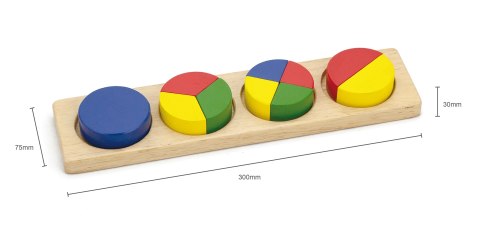 Drewniana Układanka Klocki Matematyczne Ułamki 10 Klocków Montessori Drewniana Układanka Klocki Matematyczne Ułamki 10 Klocków Montessori