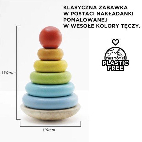 Drewniana układanka – piramida edukacyjna dla dzieci Drewniana układanka – piramida edukacyjna dla dzieci