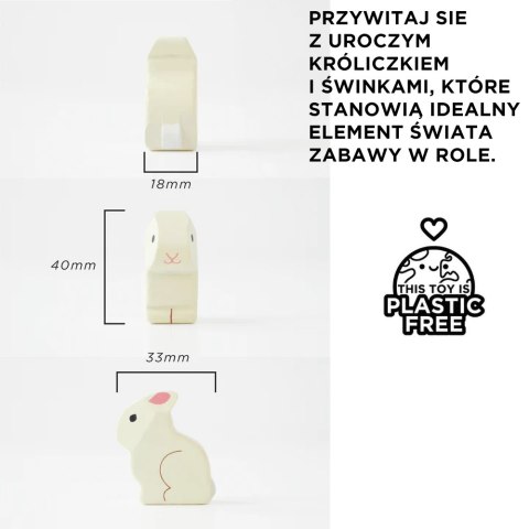 Drewniane mebelki do domku dla lalek – zestaw ze zwierzątkami Drewniane mebelki do domku dla lalek – zestaw ze zwierzątkami