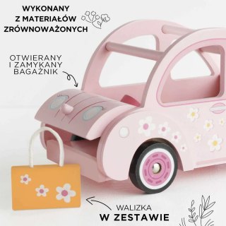 Drewniany różowy samochód retro Sophie – auto dla dzieci