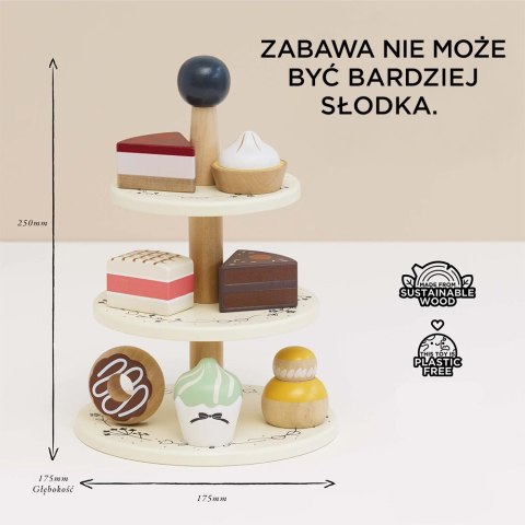 Drewniana patera z ciasteczkami – zabawa w gotowanie