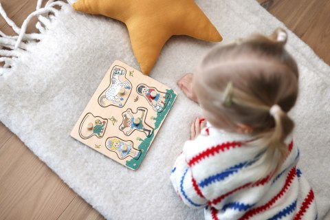 Drewniana układanka puzzle z uchwytami – sorter kształtów Pippi Langstrumpf Drewniana układanka puzzle z uchwytami – sorter kształtów Pippi Langstrumpf