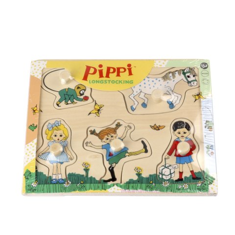 Drewniana układanka puzzle z uchwytami – sorter kształtów Pippi Langstrumpf Drewniana układanka puzzle z uchwytami – sorter kształtów Pippi Langstrumpf