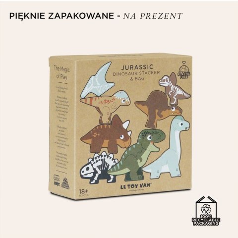 Drewniane figurki dinozaurów – układanka dla dzieci Drewniane figurki dinozaurów – układanka dla dzieci