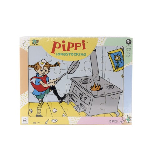Drewniane puzzle Pippi Langstrumpf – edukacyjna układanka 15 elementów