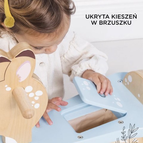 Drewniany pierwszy jeździk Jelonek – zabawka na kołach dla dzieci