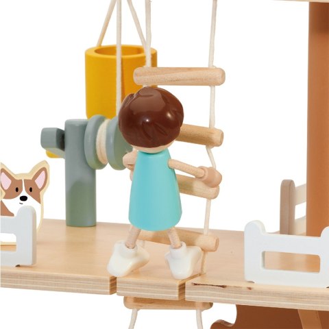 Drewniany domek na drzewie dla lalek – 31 el. Drewniany domek na drzewie dla lalek – 31 el.