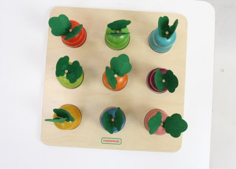 Drewniana tablica edukacyjna – warzywa, nauka liczb i kolorów Montessori