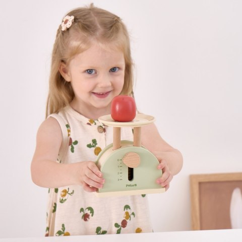 Drewniana waga kuchenna edukacyjna – zabawa w sklep lub kuchnię, od 3 lat Drewniana waga kuchenna edukacyjna – zabawa w sklep lub kuchnię, od 3 lat